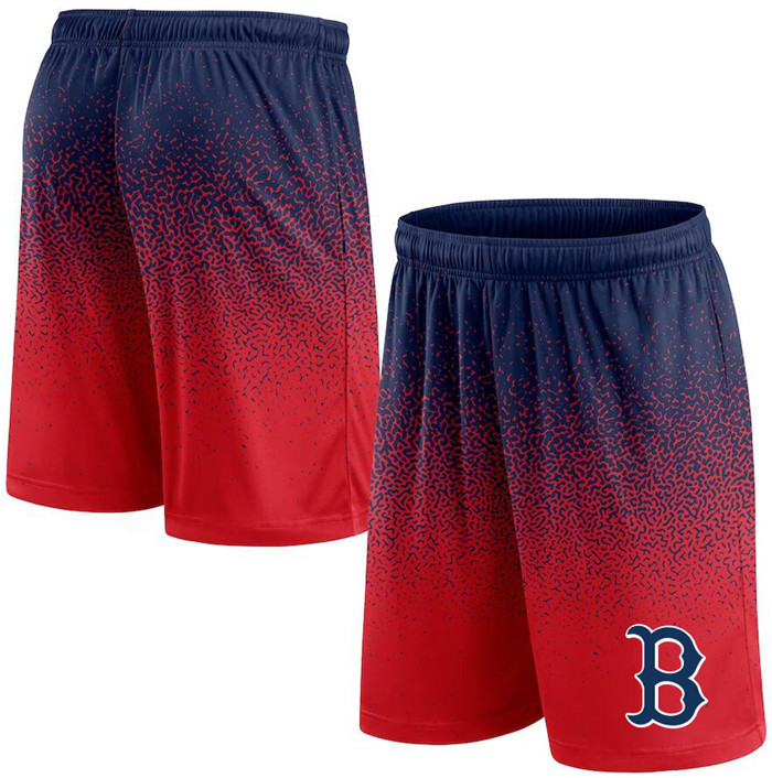 Men's Boston Red Sox Red/Navy Ombre Shorts - Click Image to Close